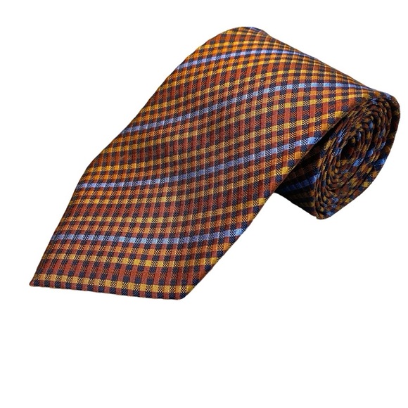Henry‎ Jacobson Jacquard Tie Silk Cotton Blend Men Necktie Vintage Executive - Picture 1 of 7